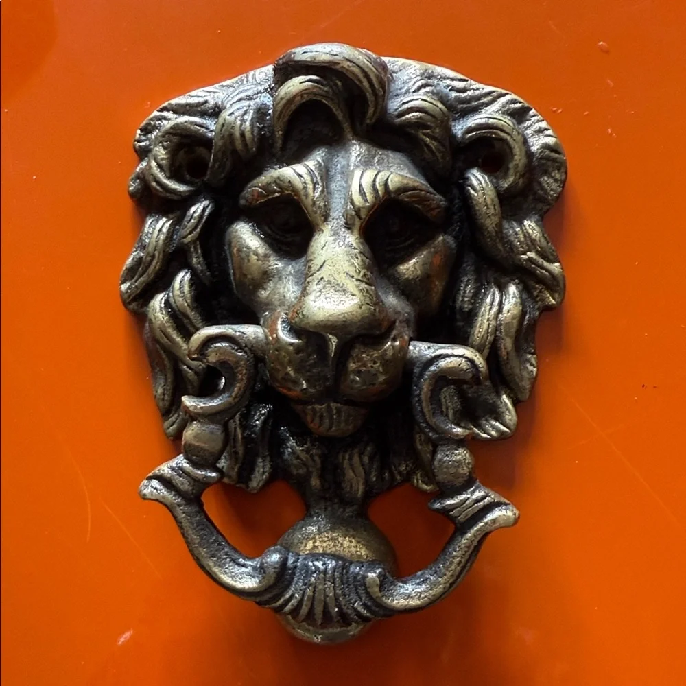 Antique Bronze Lion Head Door Knocker